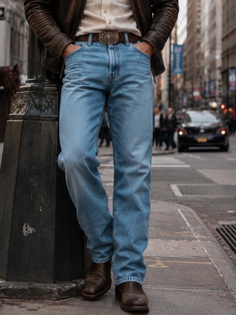 Lucky Brand 221 Straight Jeans Blue Denim Men’s 33x32 Y2K Normcore